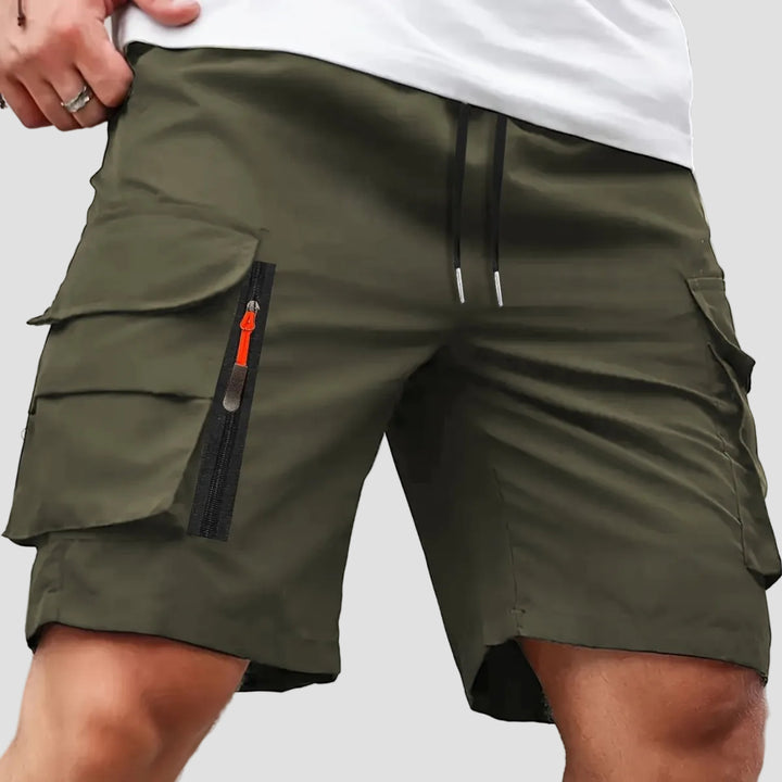 Men’s Lightweight Cargo Shorts with Zip Pockets – Outdoor Hiking Fit