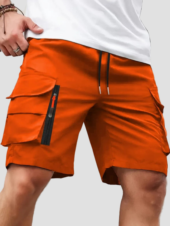 Men’s Lightweight Cargo Shorts with Zip Pockets – Outdoor Hiking Fit