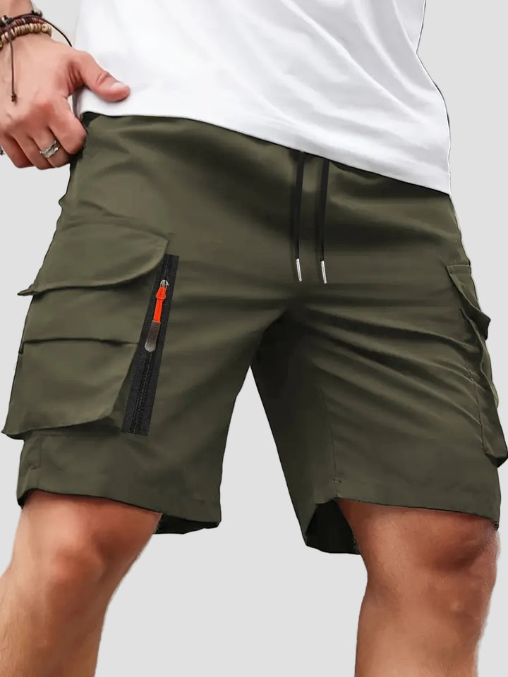Men’s Lightweight Cargo Shorts with Zip Pockets – Outdoor Hiking Fit