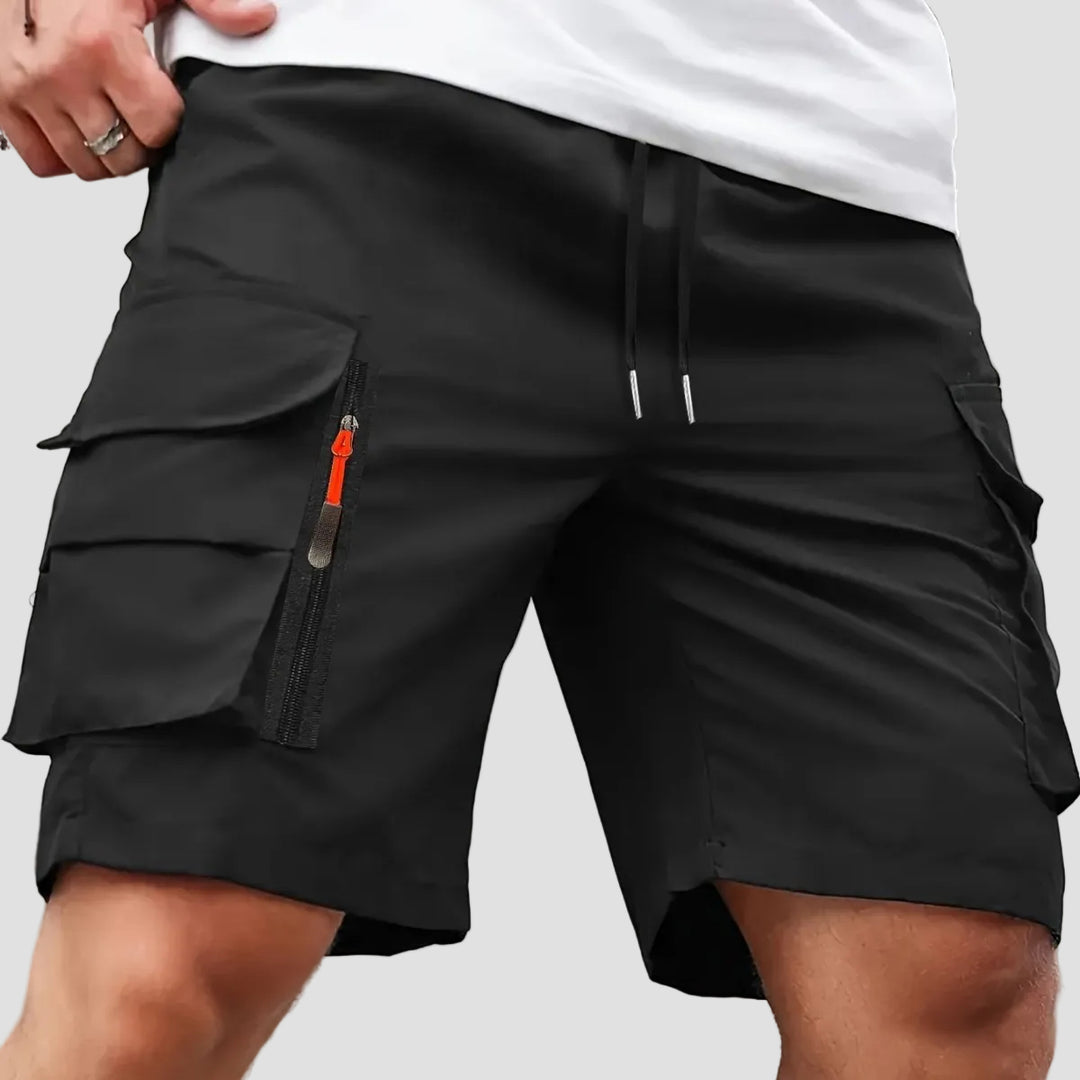 Men’s Lightweight Cargo Shorts with Zip Pockets – Outdoor Hiking Fit