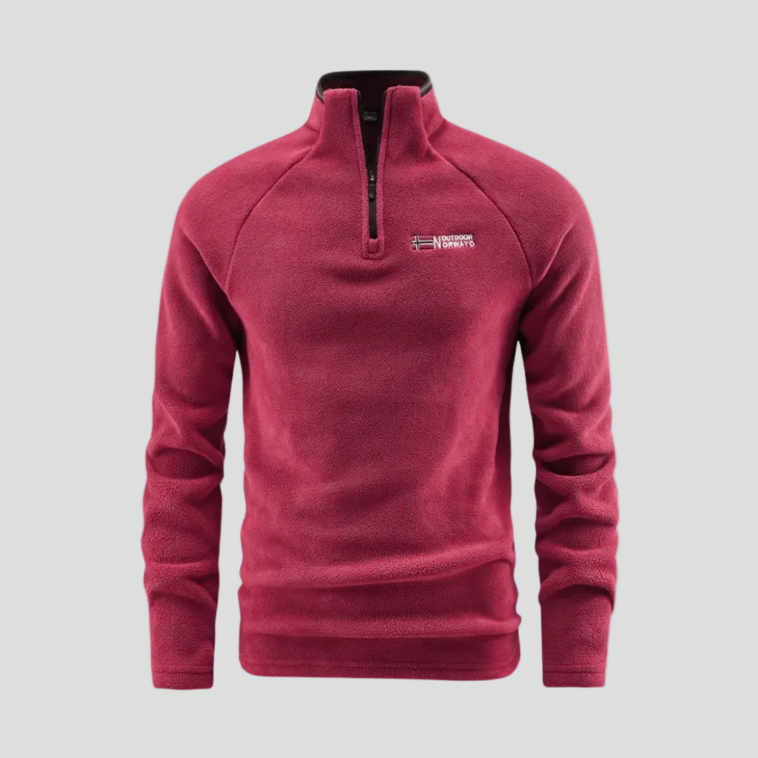 Men’s Quarter-Zip Fleece Pullover – Lightweight Outdoor Fleece Jumper for Hiking & Camping