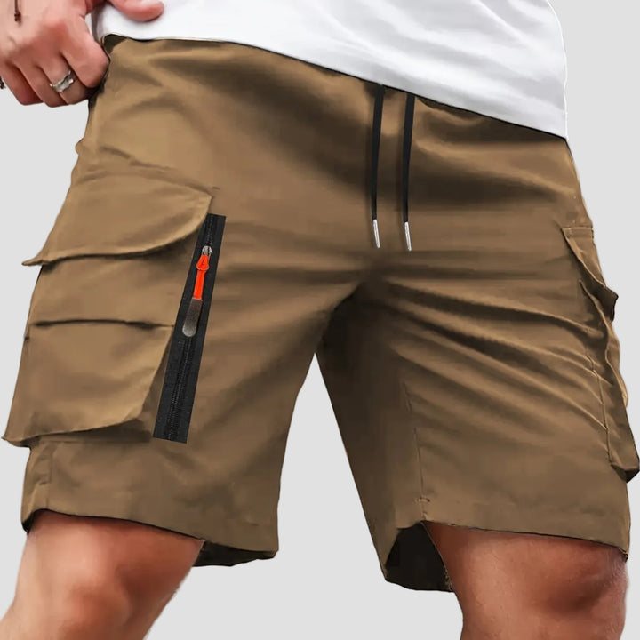 Men’s Lightweight Cargo Shorts with Zip Pockets – Outdoor Hiking Fit