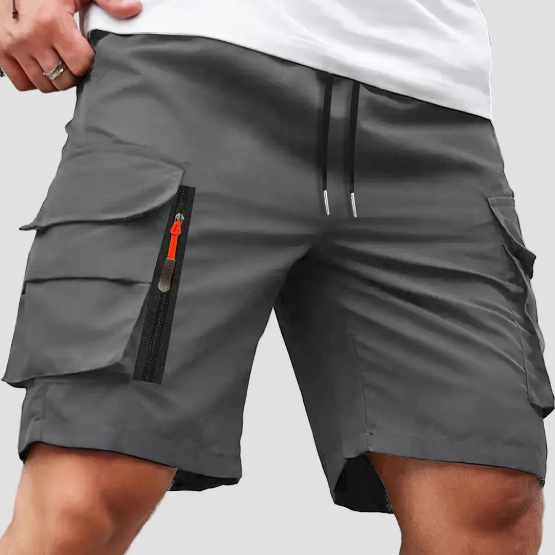 Men’s Lightweight Cargo Shorts with Zip Pockets – Outdoor Hiking Fit