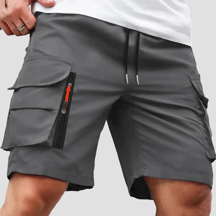 Men’s Lightweight Cargo Shorts with Zip Pockets – Outdoor Hiking Fit