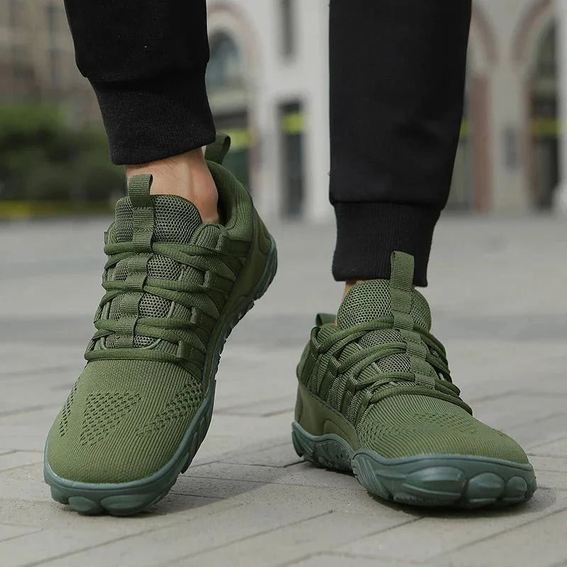 Wide-Fit Barefoot Walking Shoes – Breathable Design with Grippy Outsole