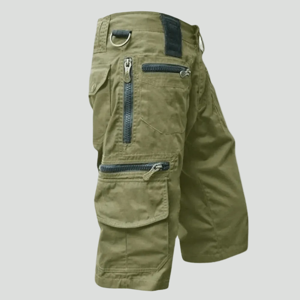 Men’s Breathable Cotton Cargo Shorts – Multi-Pocket Outdoor Wear