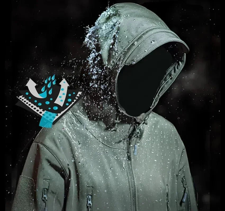 Men’s Softshell Hiking Jacket – Wind-Resistant Fleece-Lined Layer