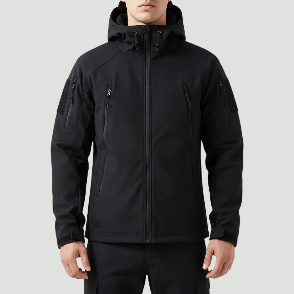 Waterproof Softshell Outdoor Jacket – Hooded Protection for All Conditions