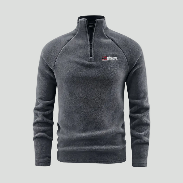 Men’s Quarter-Zip Fleece Pullover – Lightweight Outdoor Fleece Jumper for Hiking & Camping