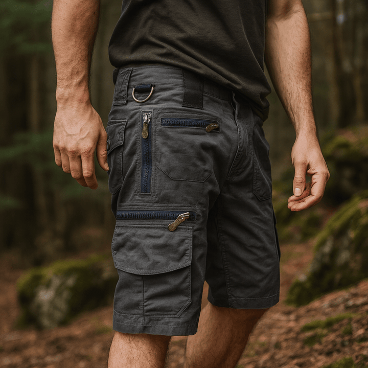 Men’s Breathable Cotton Cargo Shorts – Multi-Pocket Outdoor Wear
