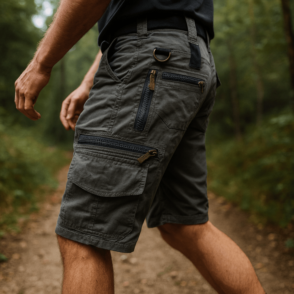 Men’s Breathable Cotton Cargo Shorts – Multi-Pocket Outdoor Wear
