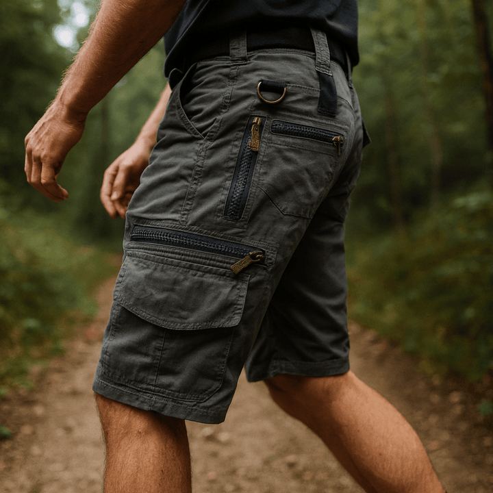 Men’s Breathable Cotton Cargo Shorts – Multi-Pocket Outdoor Wear