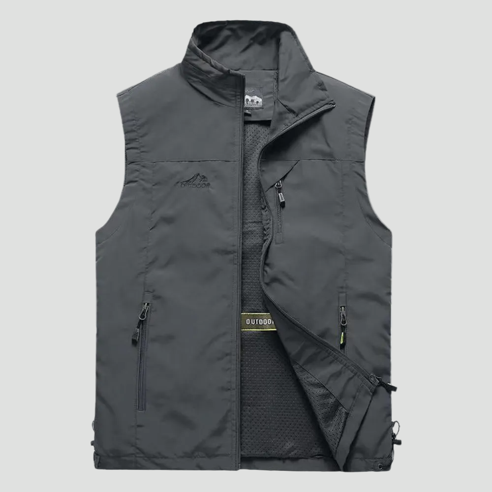 Lightweight Breathable Hiking Vest – Multi-Pocket Outdoor Layer