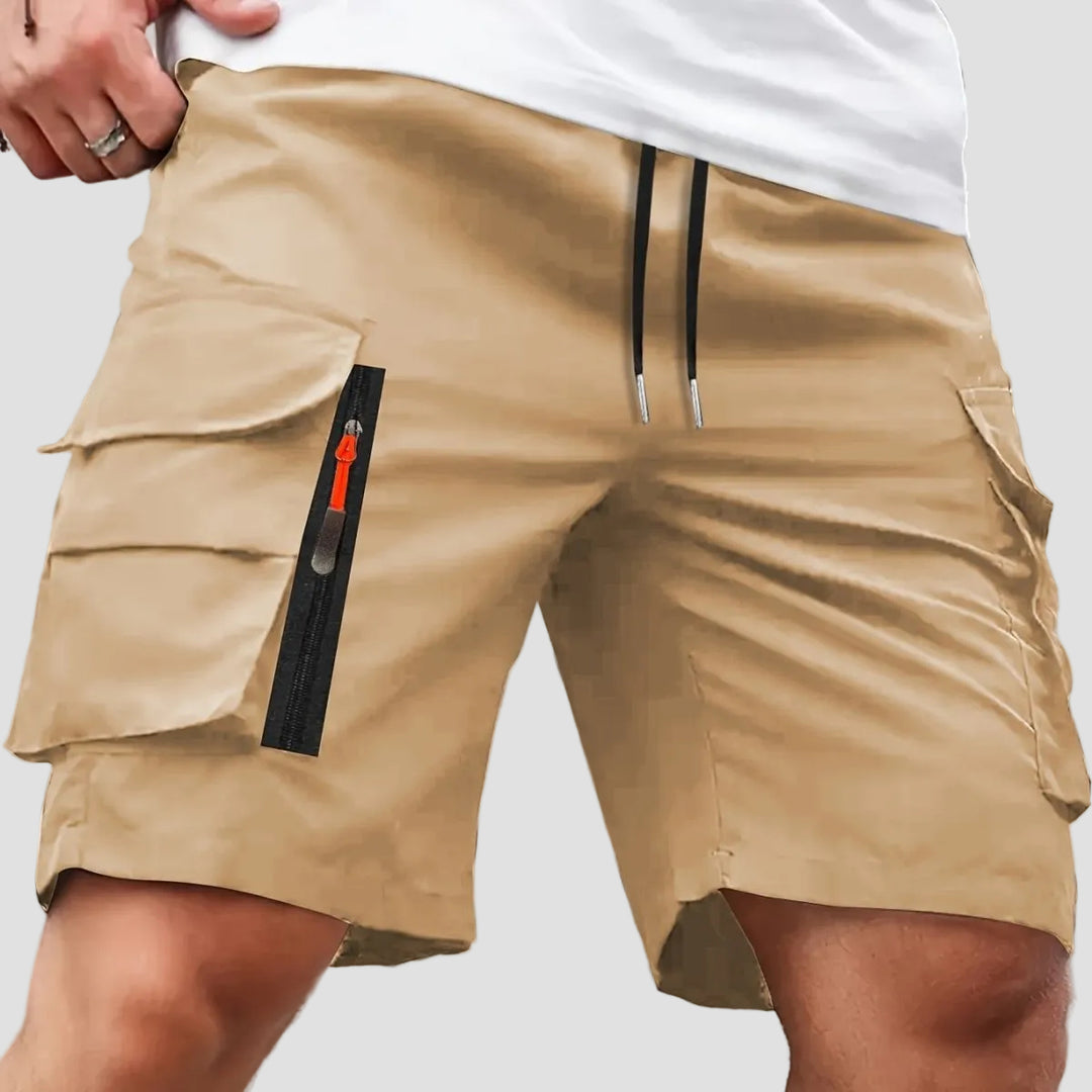 Men’s Lightweight Cargo Shorts with Zip Pockets – Outdoor Hiking Fit