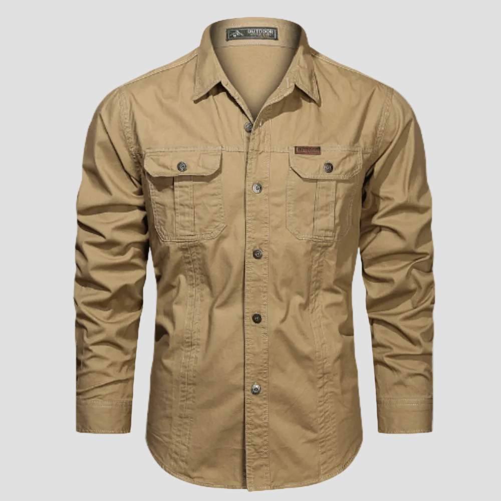 Lightweight Long-Sleeve Outdoor Shirt – Durable Cotton-Blend for Active Use
