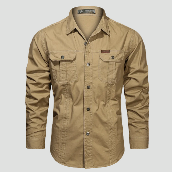 Lightweight Long-Sleeve Outdoor Shirt – Durable Cotton-Blend for Active Use