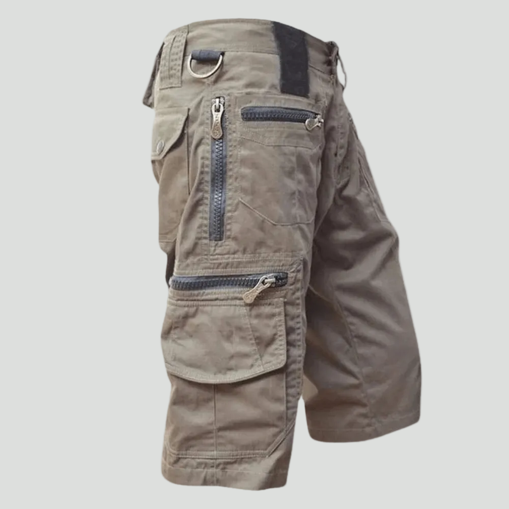 Men’s Breathable Cotton Cargo Shorts – Multi-Pocket Outdoor Wear