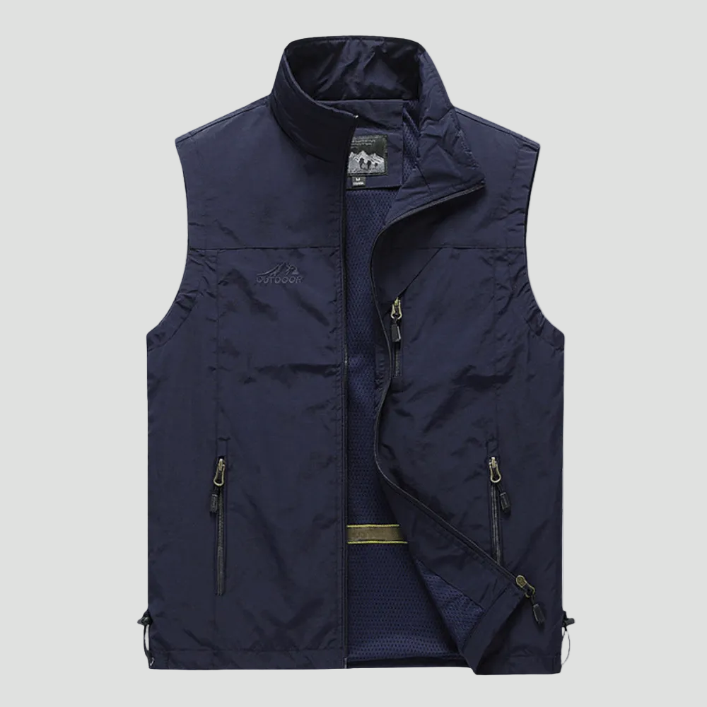 Lightweight Breathable Hiking Vest – Multi-Pocket Outdoor Layer