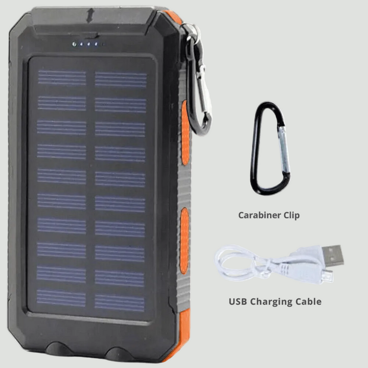 Solar Power Bank 10000 mAh – Waterproof Outdoor Backup Power