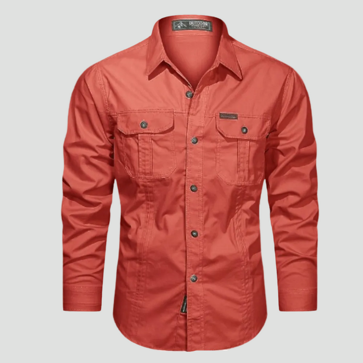Lightweight Long-Sleeve Outdoor Shirt – Durable Cotton-Blend for Active Use