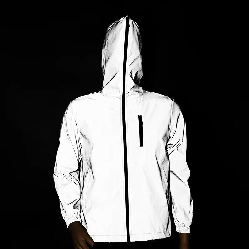 Waterproof Reflective Running & Hiking Jacket – Lightweight Outdoor Protection