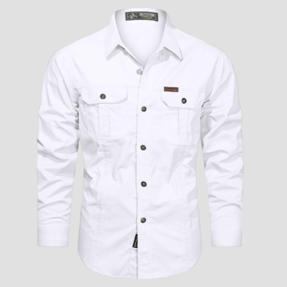 Lightweight Long-Sleeve Outdoor Shirt – Durable Cotton-Blend for Active Use