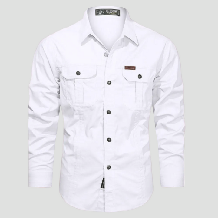 Lightweight Long-Sleeve Outdoor Shirt – Durable Cotton-Blend for Active Use