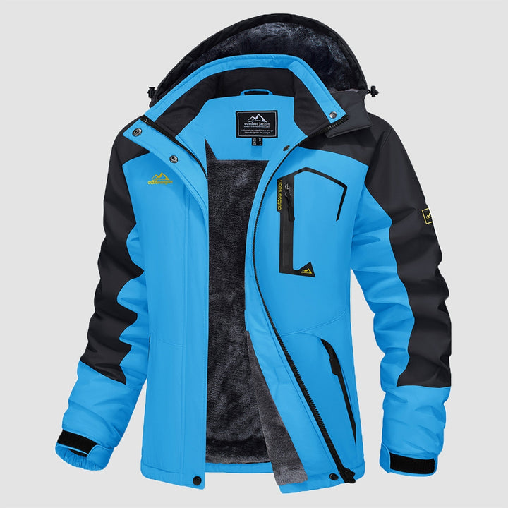Women's winter coat in Blue, front view
