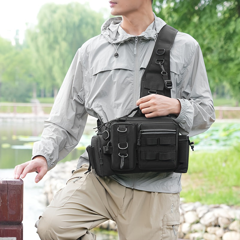 Heavy-Duty Fishing Backpack with Rod Holder – Multi-Compartment Outdoor Gear Pack