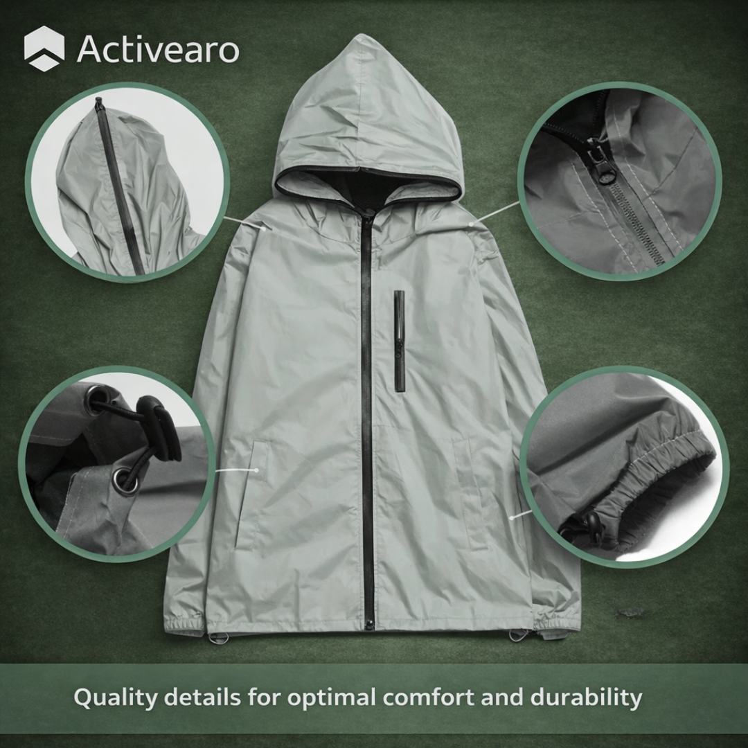 Waterproof Reflective Running & Hiking Jacket – Lightweight Outdoor Protection