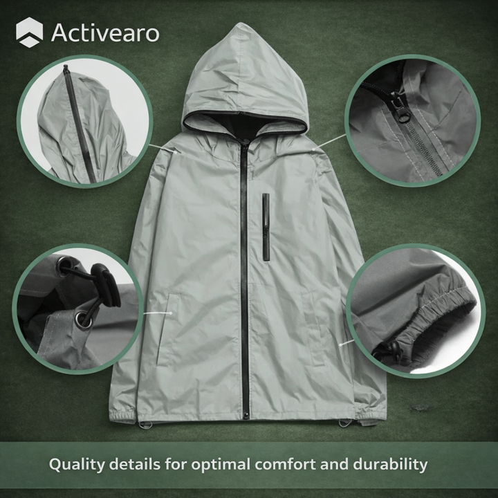 Waterproof Reflective Running & Hiking Jacket – Lightweight Outdoor Protection