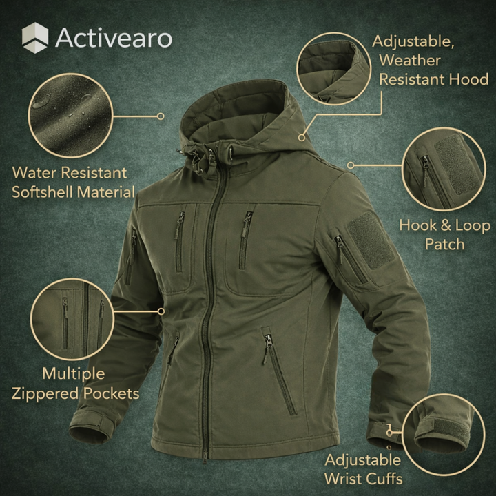 Men’s Tactical Softshell Jacket – Insulated Outdoor Layer