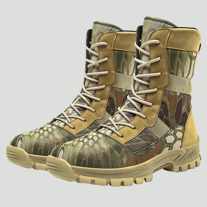 Men’s Camo Hiking Boots – Breathable High-Top Design with Lace-Up Support
