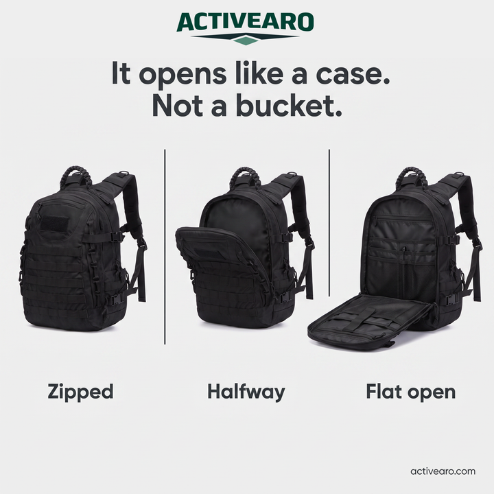 It opens like a case