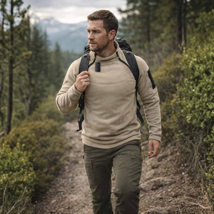 Men’s Warm Fleece Pullover – Breathable Layer for Outdoor Use