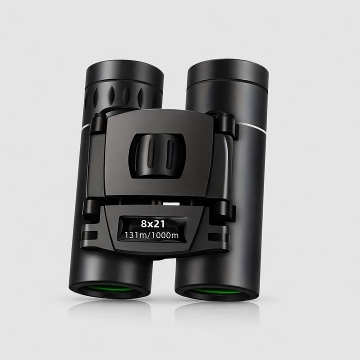 Compact binoculars – 8x magnification with foldable design for outdoor observation