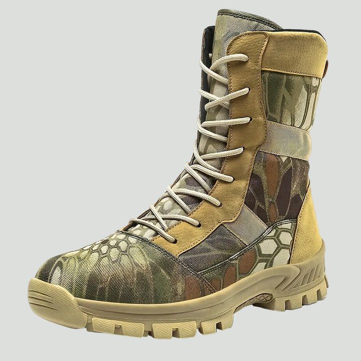 Men’s Camo Hiking Boots – Breathable High-Top Design with Lace-Up Support