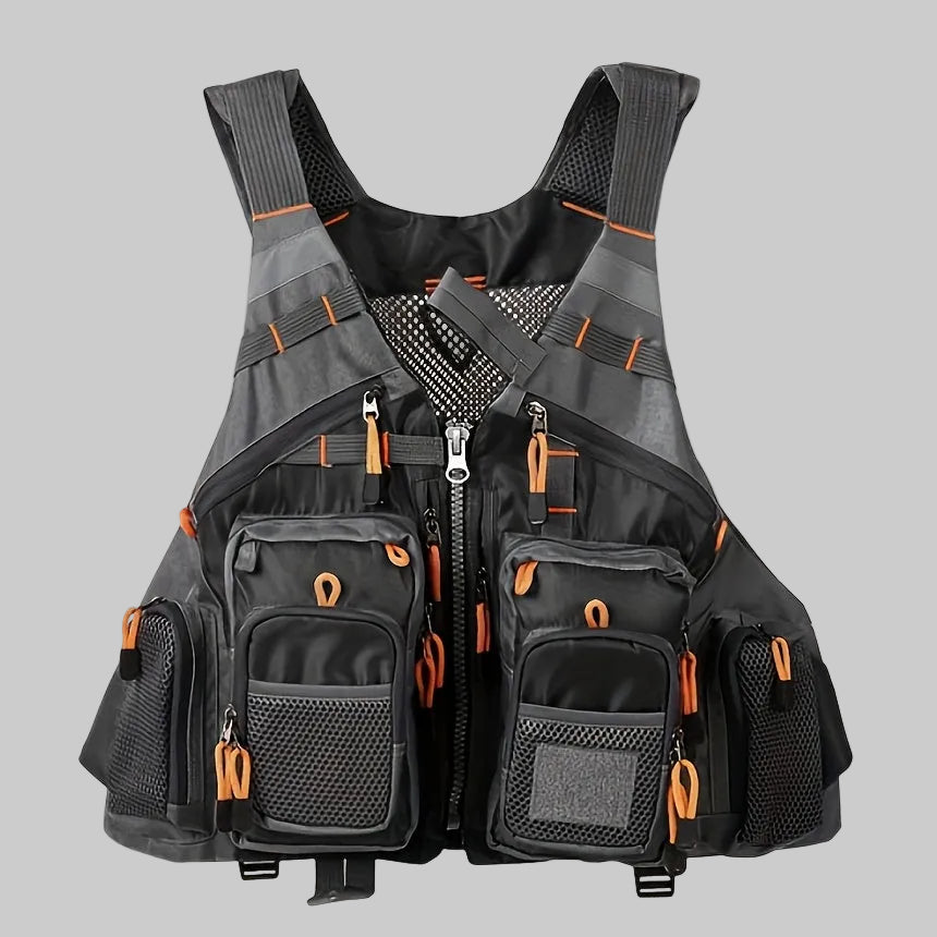 Men’s Multi-Pocket Outdoor Vest – Breathable Design for Fishing