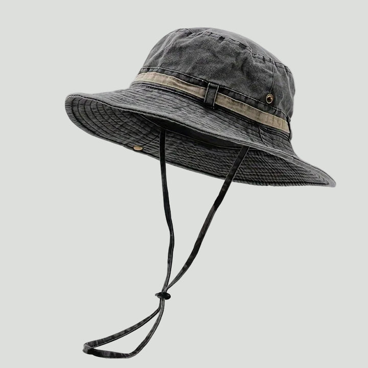 Cotton Boonie Hat – Packable Outdoor Sun Hat with Chin Strap