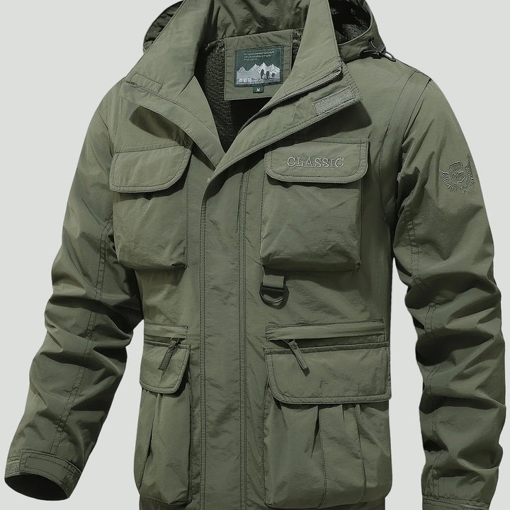Men’s Outdoor Tactical Jacket – Multi-Pocket Design with Stand Collar
