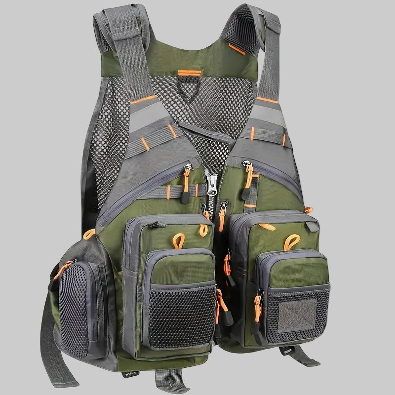 Men’s Multi-Pocket Outdoor Vest – Breathable Design for Fishing