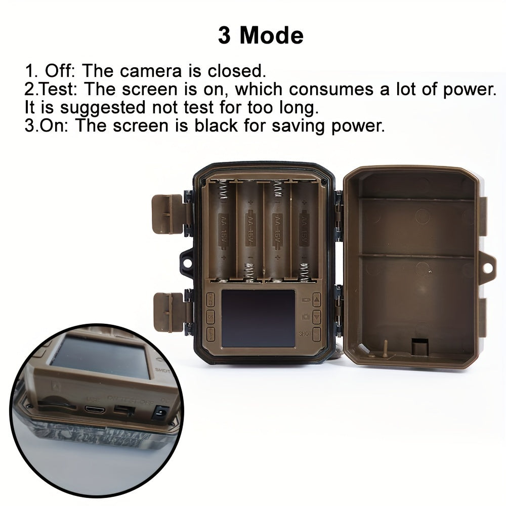 Compact Trail Camera – 720p HD Motion-Activated Wildlife Monitoring