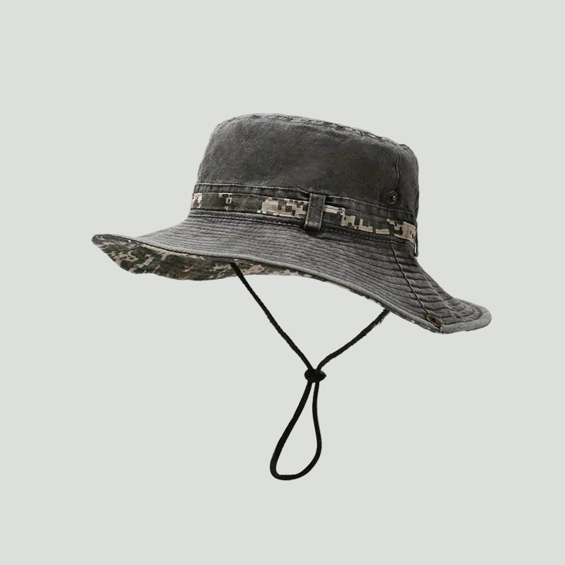 Cotton Boonie Hat – Packable Outdoor Sun Hat with Chin Strap