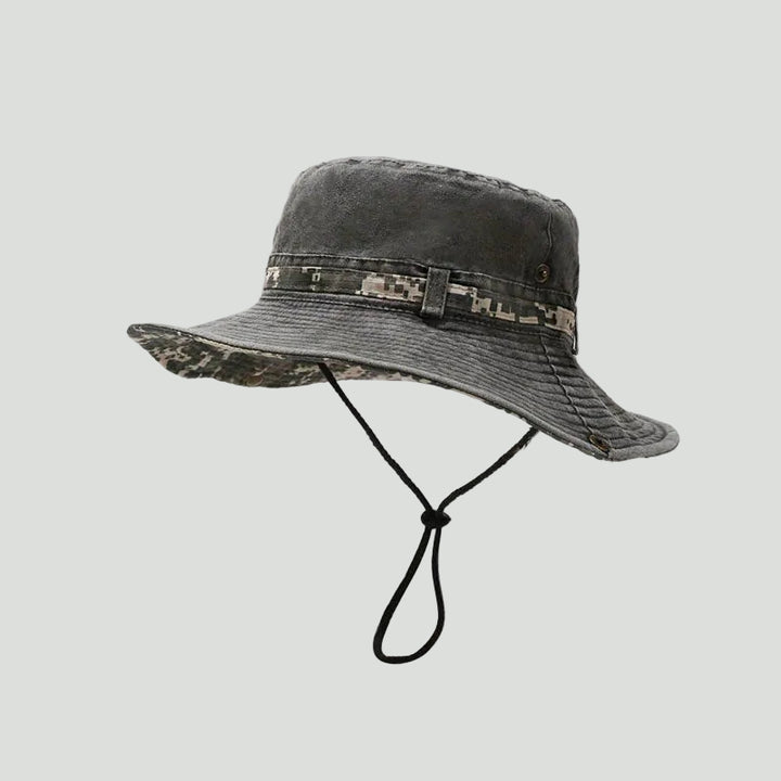 Cotton Boonie Hat – Packable Outdoor Sun Hat with Chin Strap
