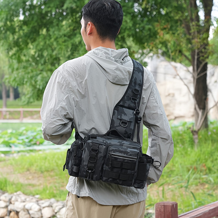 Heavy-Duty Fishing Backpack with Rod Holder – Multi-Compartment Outdoor Gear Pack