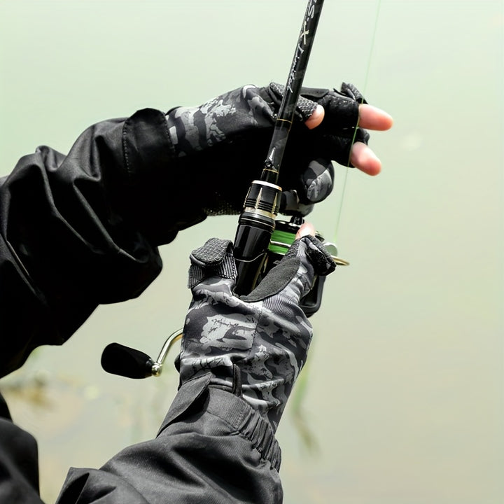Fingerless Fishing Gloves – Non-Slip Grip & Light Insulation for Outdoor Use