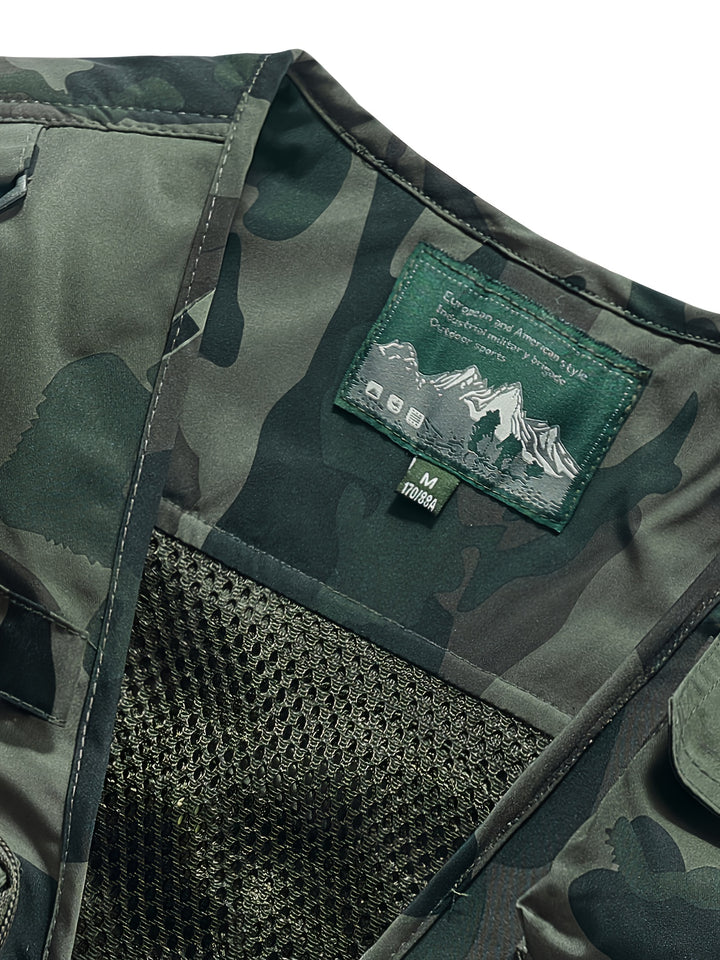 Men’s Multi-Pocket Outdoor Vest – Lightweight & Breathable for Fishing and Field Use