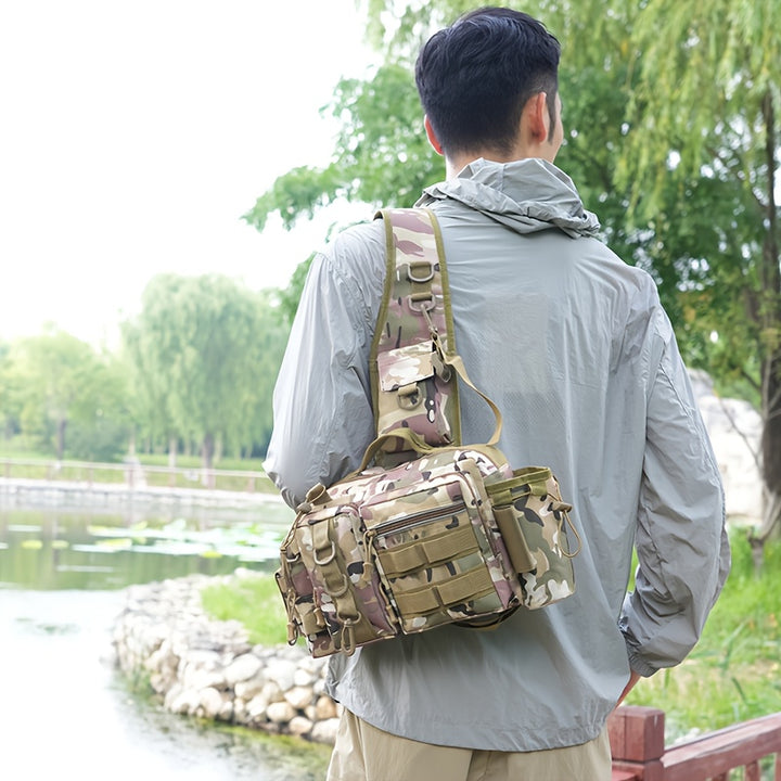 Heavy-Duty Fishing Backpack with Rod Holder – Multi-Compartment Outdoor Gear Pack