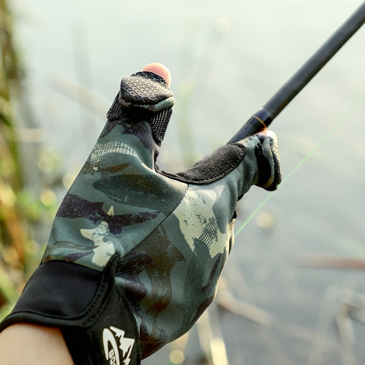 Fingerless Fishing Gloves – Non-Slip Grip & Light Insulation for Outdoor Use