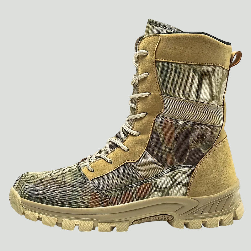 Men’s Camo Hiking Boots – Breathable High-Top Design with Lace-Up Support